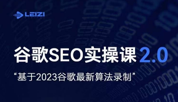 雷子·谷歌SEO 2.0实战课，独立站询盘自由必备，基于2023谷歌最新算法录制