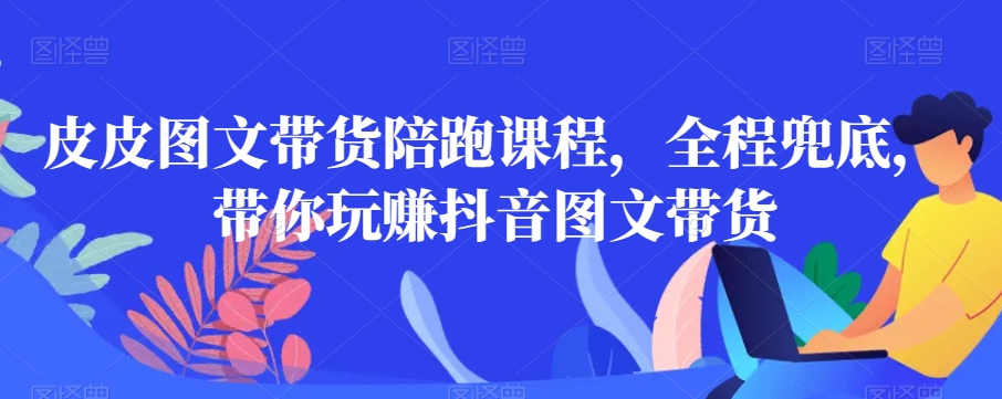 皮皮图文带货陪跑课程，全程兜底，带你玩赚抖音图文带货