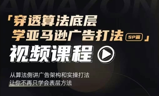 穿透算法底层，学亚马逊广告打法SP篇，从算法侧讲广告架构和实操打法，让你不再只学会表层方法