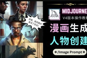 Midjourney V4版本操作教程：2个简单参数，完成漫画生成，人物创建