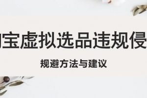 淘宝虚拟违规侵权规避方法与建议，6个部分详细讲解，做虚拟资源必看