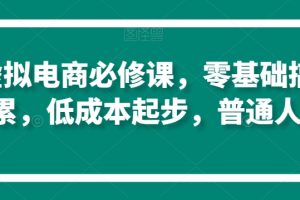 淘系虚拟电商必修课，零基础搞定原始积累，低成本起步，普通人可干