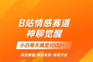 B站情感冷门蓝海赛道秒变现《神聊觉醒》一天轻松变现500+【揭秘】