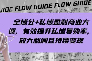 全域公+私域盈利商业大课，有效提升私域复购率，放大利润且持续变现