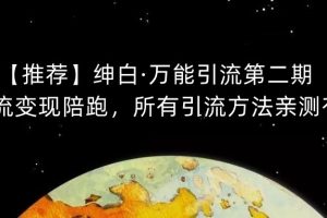 【推荐】绅白·万能引流第二期，引流变现陪跑，所有引流方法亲测有效