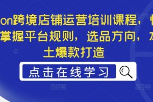 Ozon跨境店铺运营培训课程，快速掌握平台规则，选品方向，本土爆款打造